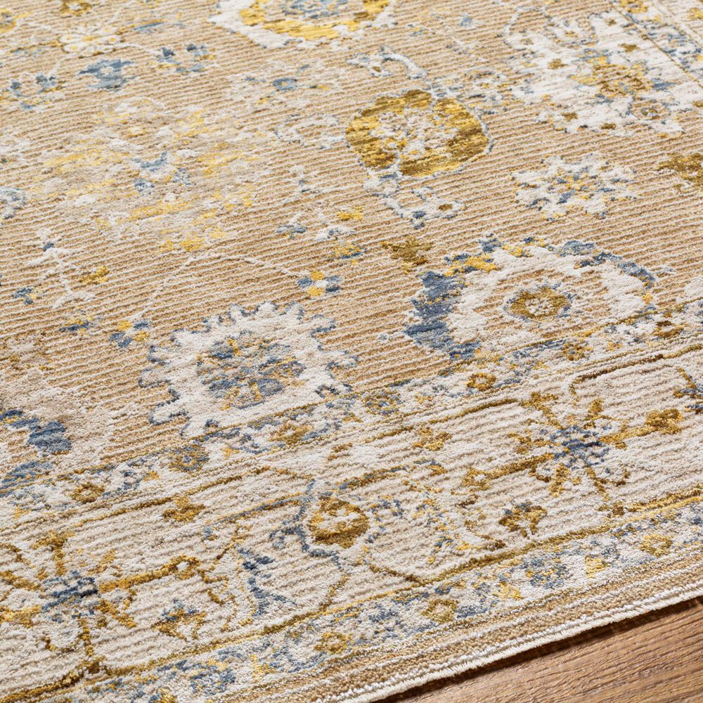 Surya Reina Tan, Light Brown, Light Gray, Cream, Denim, Mustard and Olive 5' x 7'5" Area Rug, , large