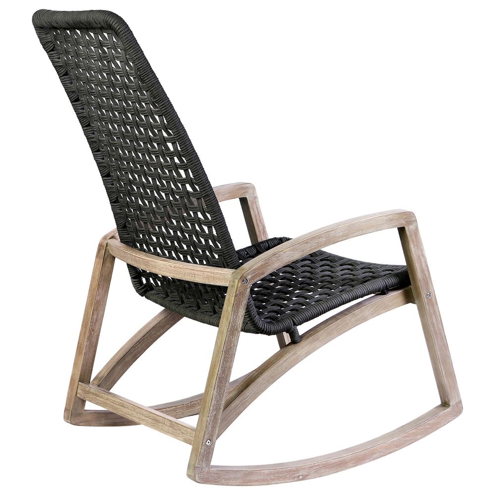 Blue River Sequoia Patio Rocking Chair in Charcoal and Light Eucalyptus, , large