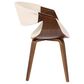 Lumisource Symphony Arm Chair with Cream Cushion in Walnut, , large