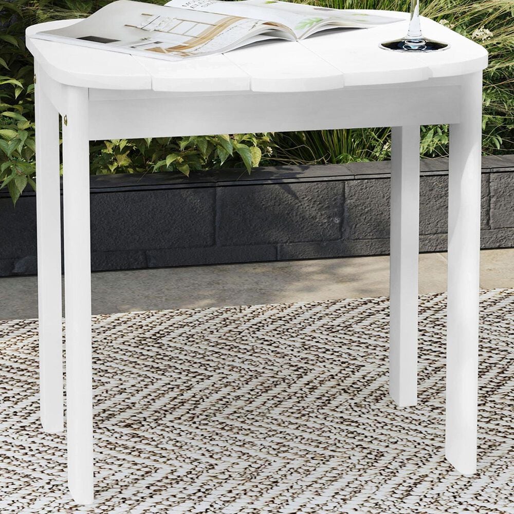 Linon Home Decor Adirondack End Table in White, , large