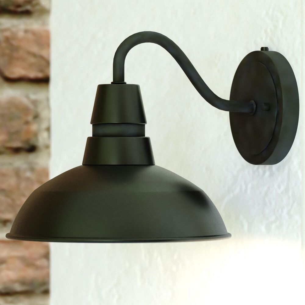 Vaxcel Buena Park 1-Light Outdoor Wall Sconce in Vintage Black and Matte White, , large