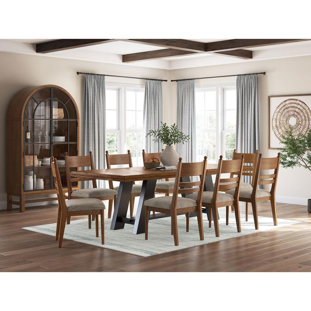 Ashley Greddinton 7-Piece Rectangular Extension Dining Set in Medium Brown and Black, , large