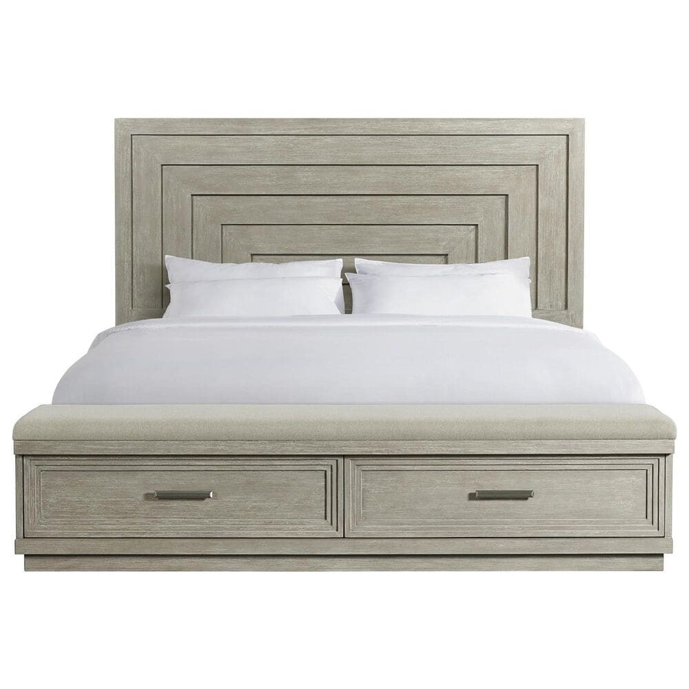 Shannon Hills Cascade King Illuminated Upholstered Storage Bed in Dovetail, , large