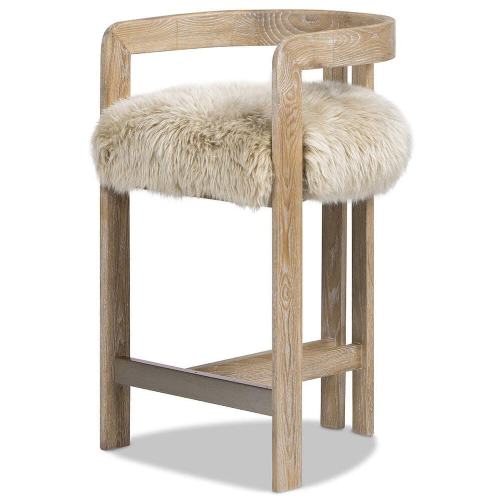 Jennifer Taylor Home Millwick 26.5" Counter Stool with Natural Blonde Cushion in Rustic Blonde, , large