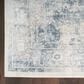 Nourison Astra Machine Washable 2"2" x 10" Blue and Ivory Runner, , large