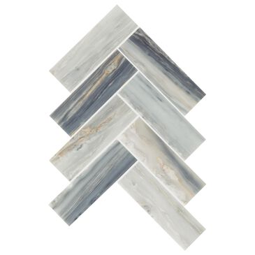 Dal-Tile Gamma Orange Burst 10"" X 15"" HERRING Natural Stone Mosaic Sheet, , large