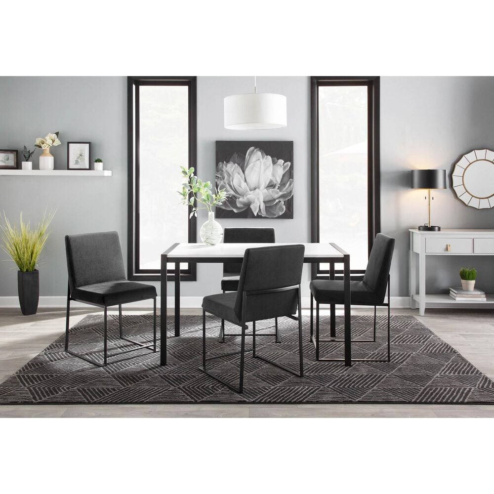 Lumisource Fuji Dining Chair in Black/Black &#40;Set of 2&#41;, , large