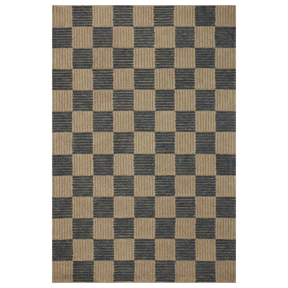Loloi Madi Taupe and Navy 7"9" x 9"9" Area Rug, , large
