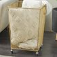Maple and Jade Laundry Storage Cart with Ring Handles in Matte Gold, , large