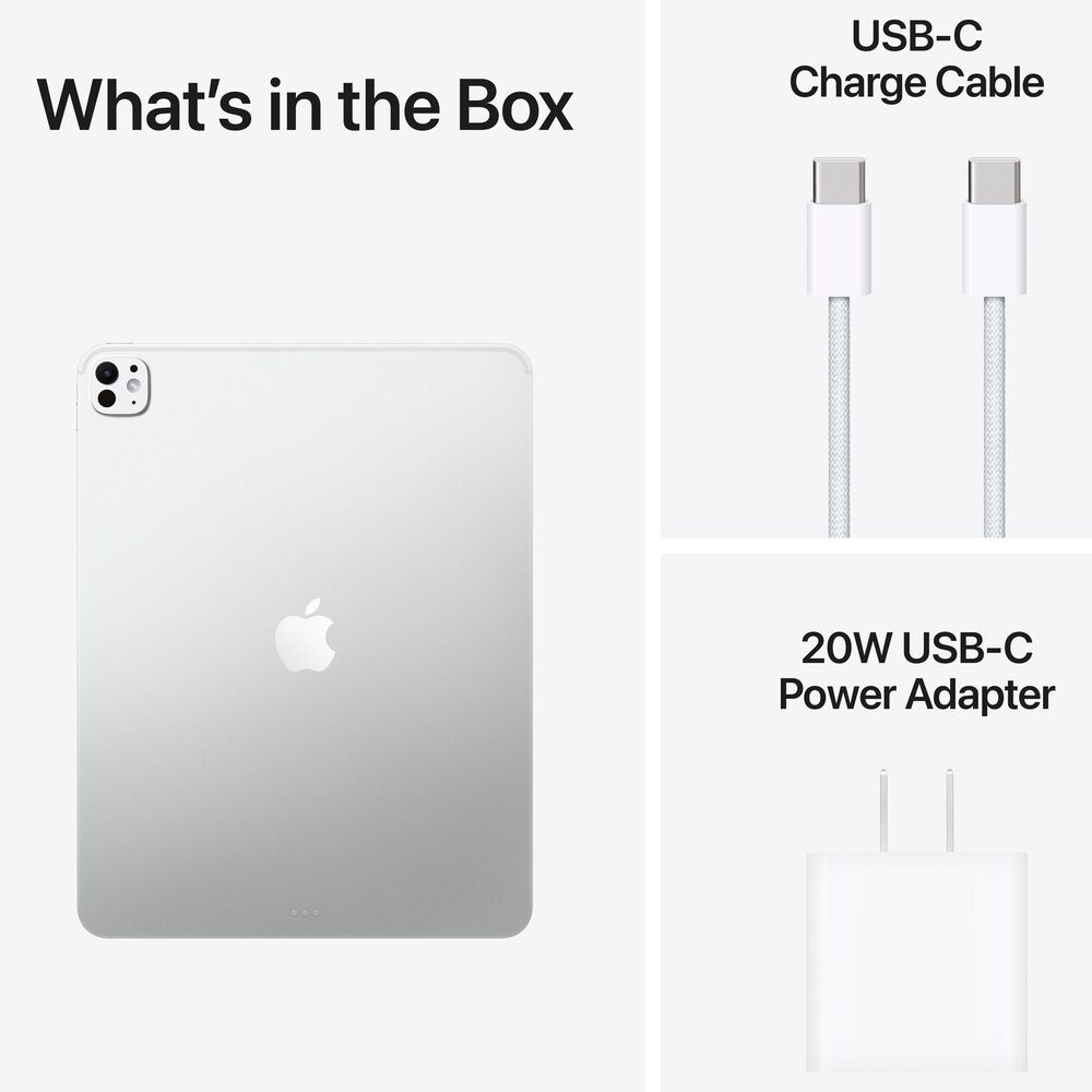 Apple 13-Inch iPad Pro | Apple M5 chip | Wi-Fi 2TB with standard glass | Silver &#40;latest Model&#41;, , large