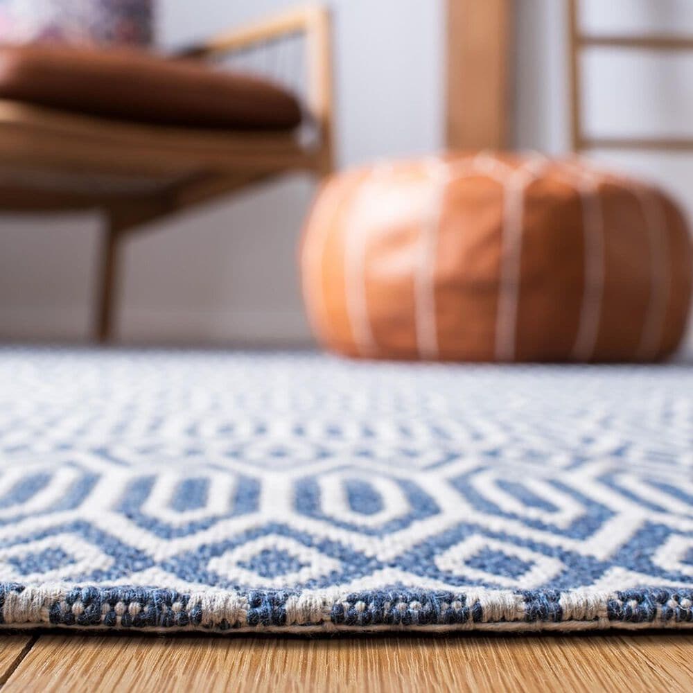 Safavieh Martha Stewart Cotton MSR405M 9&#39; x 12&#39; Blue and Grey Area Rug, , large