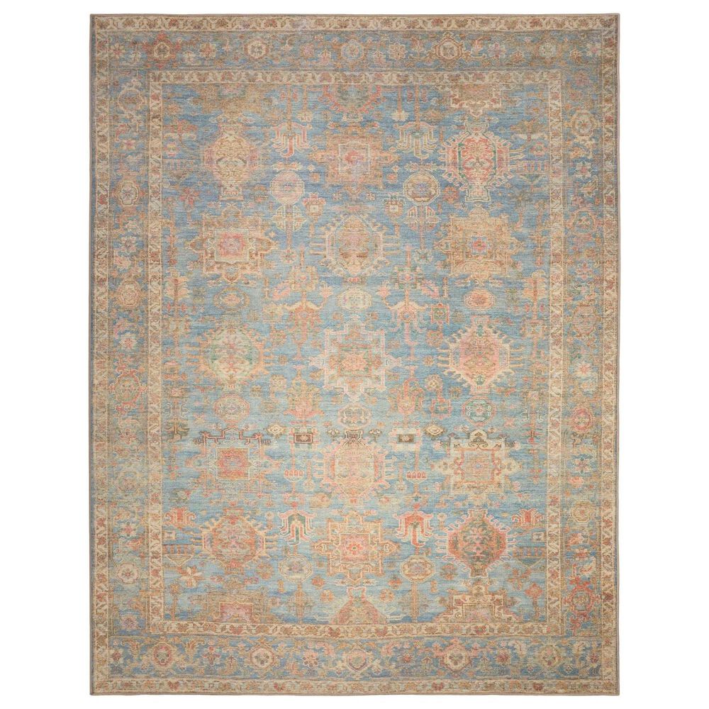 Nourison Vintage Washables Navy and Multicolor 5"3" x 7"3" Area Rug, , large