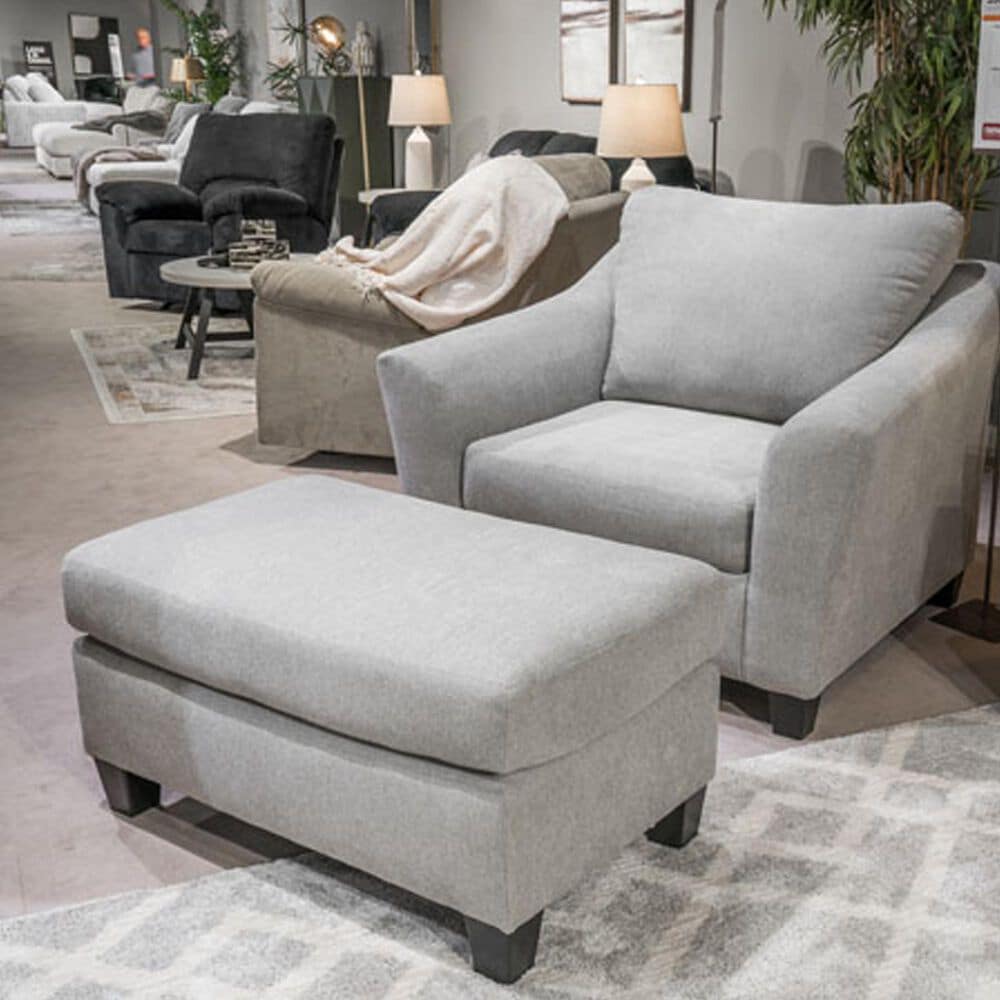 Ashley Willarae Ottoman in Taupe, , large