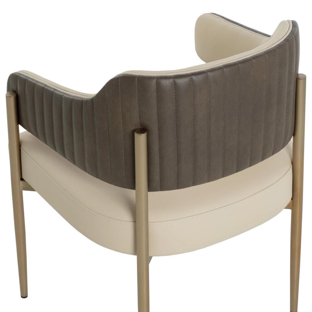 Club Collection By Sunpan Tova Arm Chair in Dillon Cream and Bravo Ash, , large