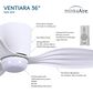 Minka-Aire Ventiara 36" LED Flush Mount Indoor/Outdoor Ceiling Fan in Flat White, , large