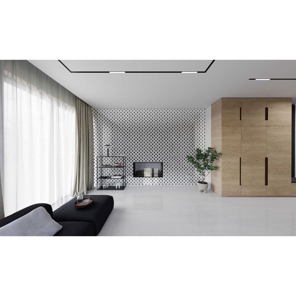 Soho Studio Elaine Nero 10" x 10" Marble Mosaic Sheet, , large