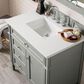 James Martin Vanities Brittany 36" Single Bathroom Vanity in Urban Gray with 3 cm White Zeus Quartz Top and Rectangular Sink, , large
