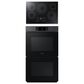 Samsung 2-Piece Kitchen Package with Matte Black Steel 30" Built-In Double Wall Oven and Stainless Steel 36" Electric Cooktop, , large