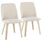 Lumisource Toriano Side Chair with Cream Cushion in Natural (Set of 2), , large