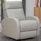 Barcalounger Levi Leather Power Recliner with Power Headrest in Bentley Dove, , large
