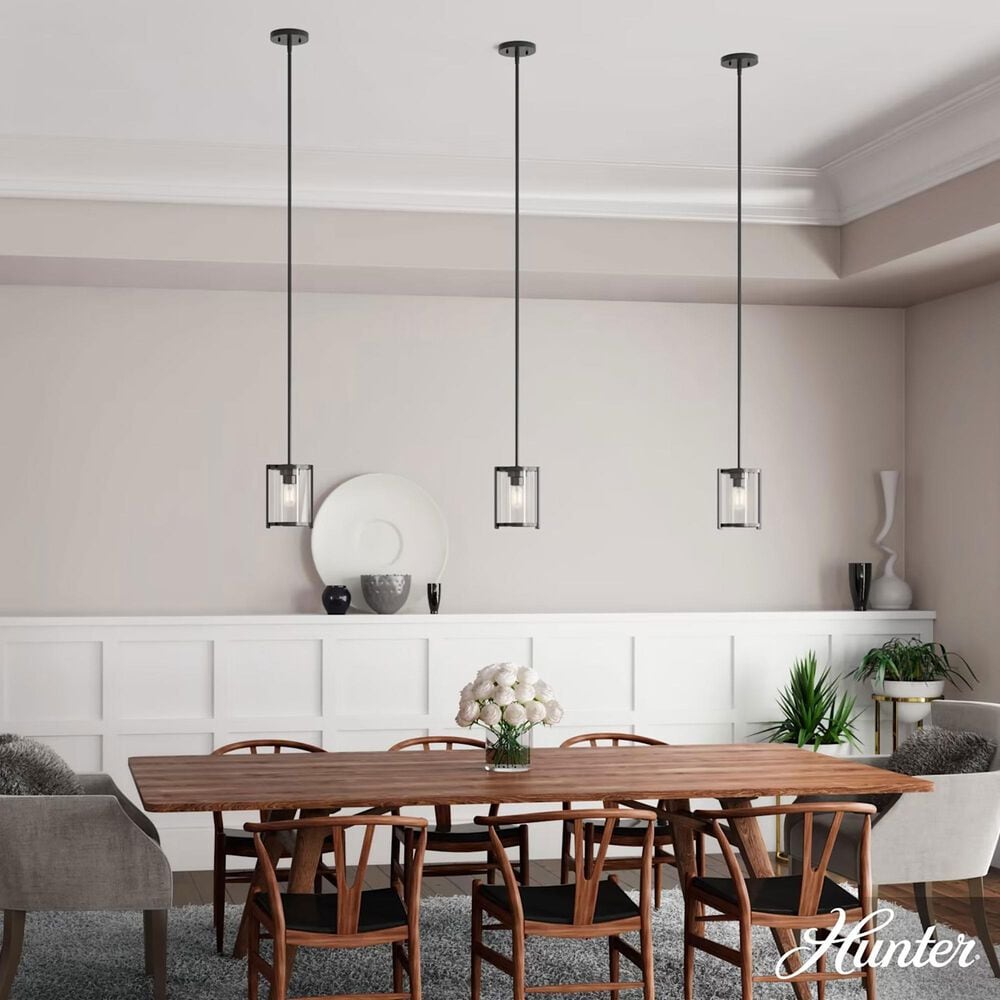Hunter Astwood 1-Light Mini Pendant in Matte Black, , large