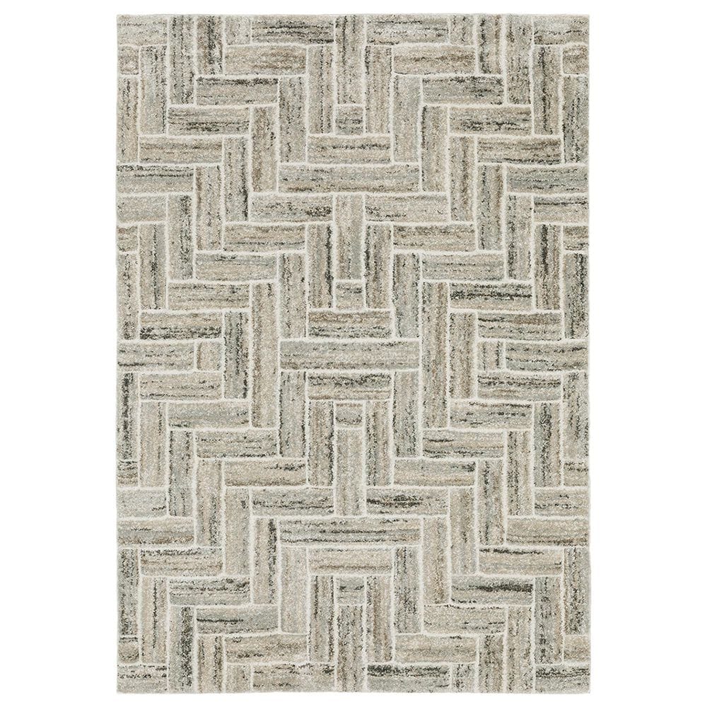 Oriental Weavers Cambria Geometric 6"7" x 9"6" Ivory Area Rug, , large