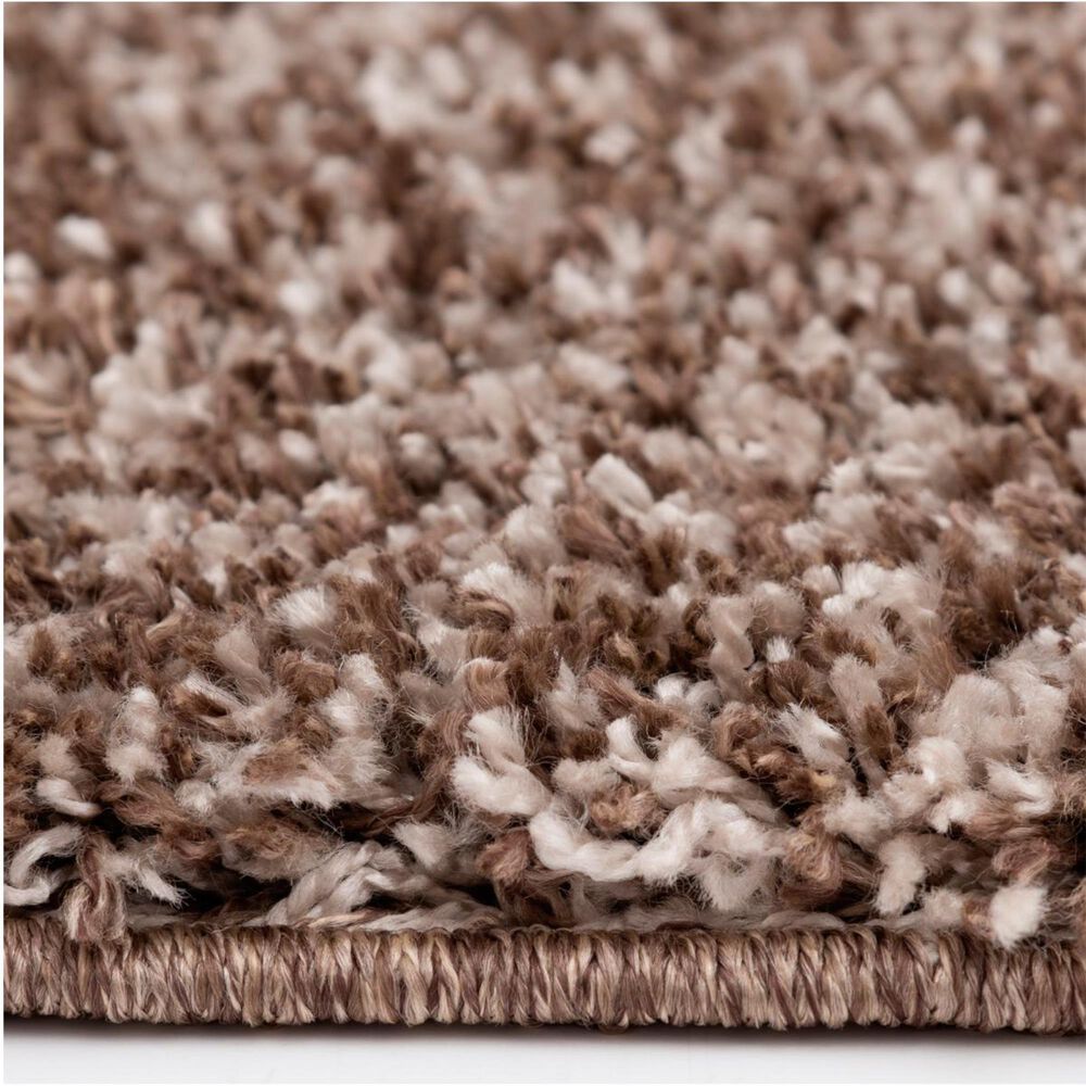 Central Oriental Geneva Shag 5&#39; x 7&#39; Oak and Parchment Area Rug, , large
