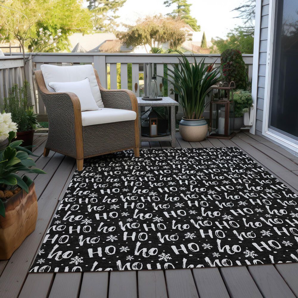 Dalyn Rug Company Wonderland WN22 5&#39; x 7&#39;6&quot; Black Indoor/Outdoor Area Rug, , large