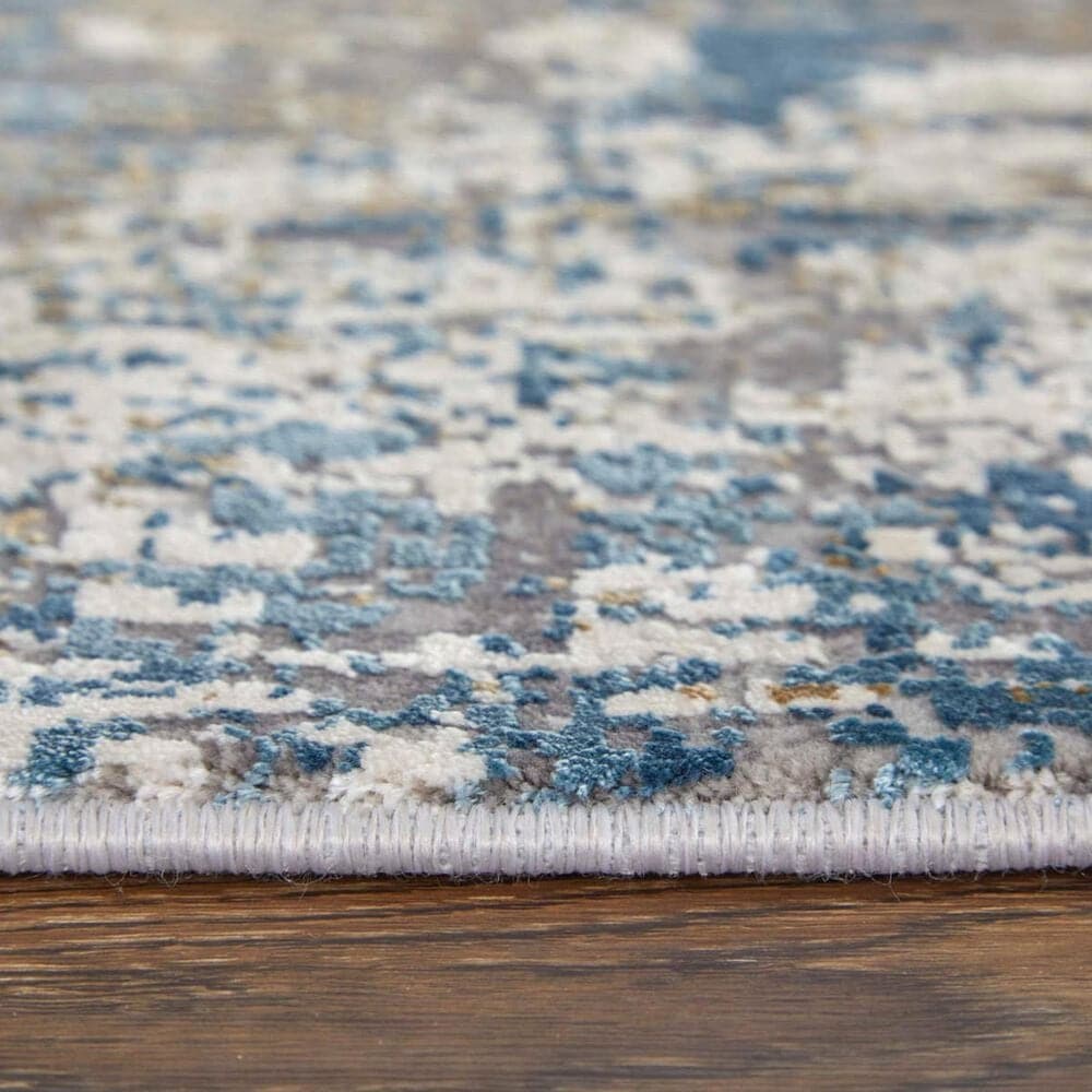 Feizy Cadiz Blue and Ivory 7&#39;9&quot; x 11&#39; Area Rug, , large