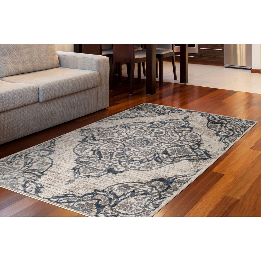Central Oriental Corso Benedetta 5&#39; x 7&#39;6&quot; Beige and Blue Area Rug, , large