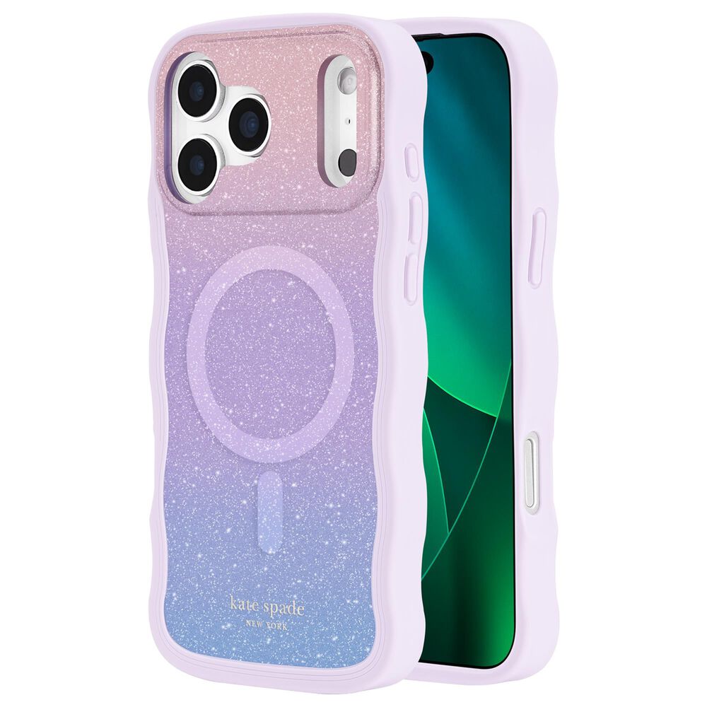 Kate Spade Wavy MagSafe Case for Apple iPhone 17 Pro Max in Opal Glitter, , large