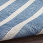 Nourison Positano POS03 Navy and Ivory 2" x 6" Indoor/Outdoor Runner, , large