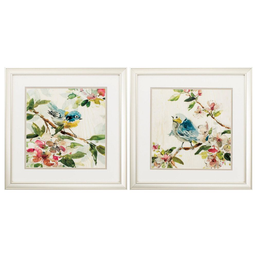 Propac "Birds and Blossoms" Wall Art in Green (Set of 2), , large