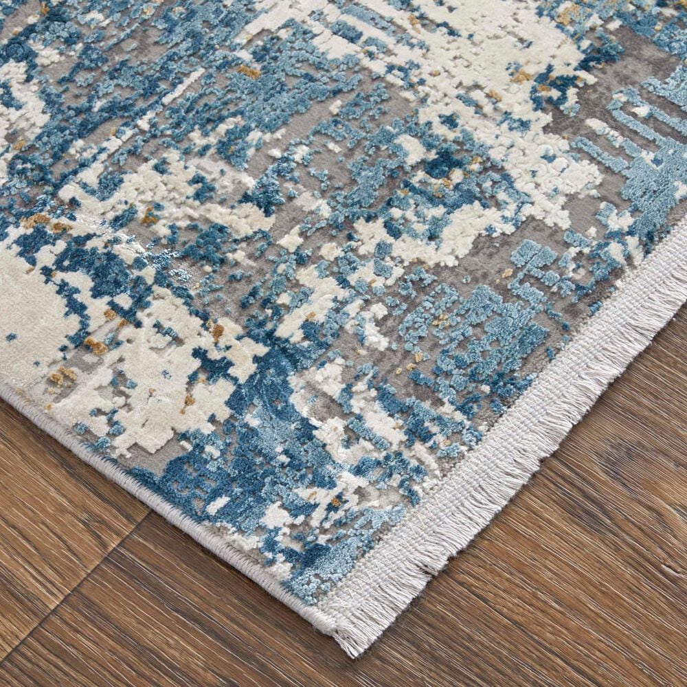 Feizy Cadiz Blue and Ivory 9&#39;9&quot; x 12&#39;2&quot; Area Rug, , large