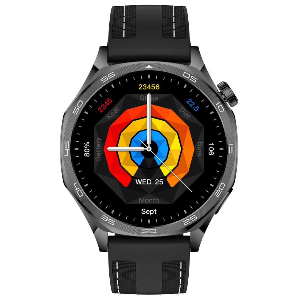 AuraFit Nexa 4 AMOLED Smartwatch in Black, , large