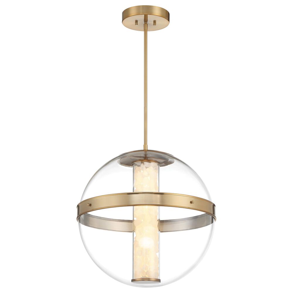 Minka-Lavery Divinely 20.38" Pendant with Clear Shade in Celeste Brass, , large