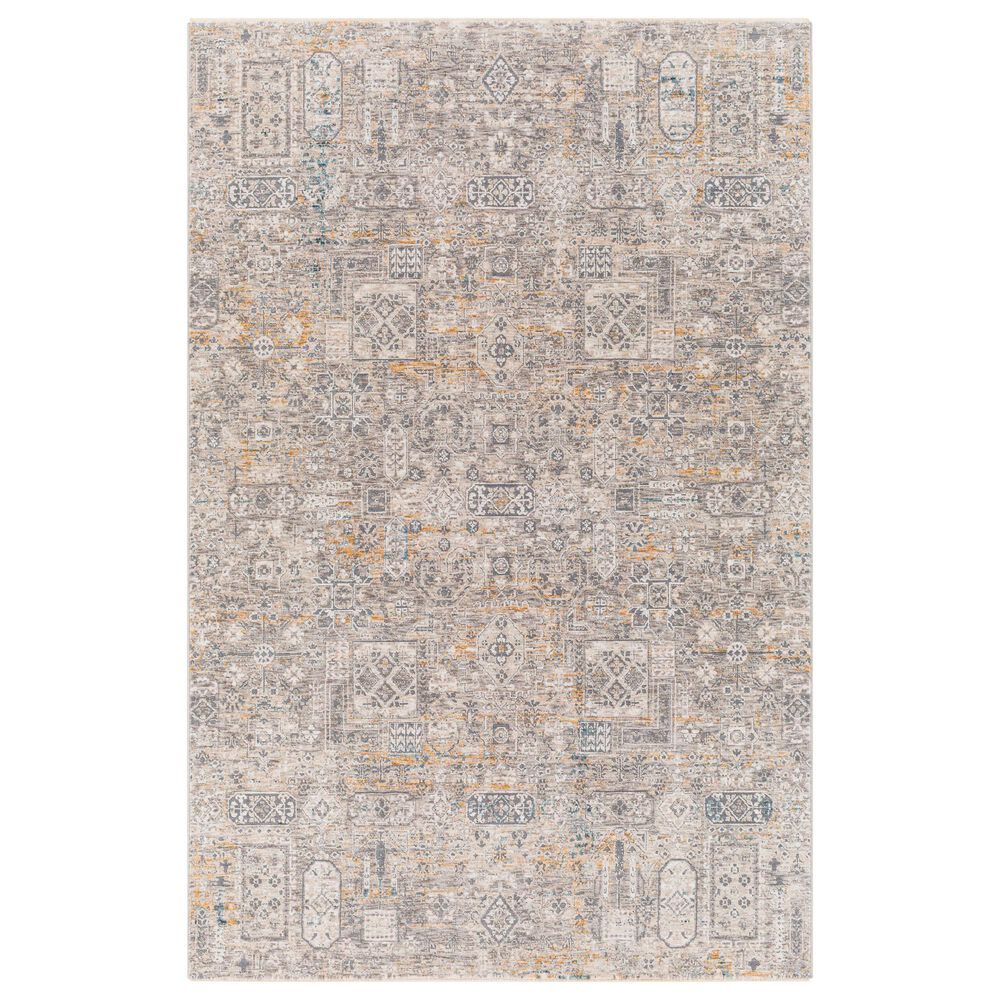 Surya Cardiff CDF-2310 Charcoal, Light Gray, Medium Gray, Camel and Blue 2"7" x 3"11" Area Rug, , large