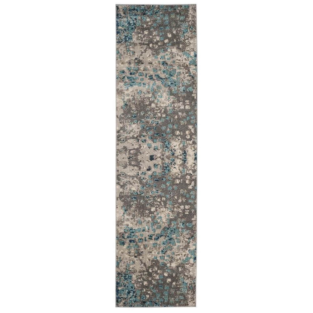 Safavieh Monaco MNC225E-212 2&#39;2&quot; x 12&#39; Grey/Light Blue Runner, , large