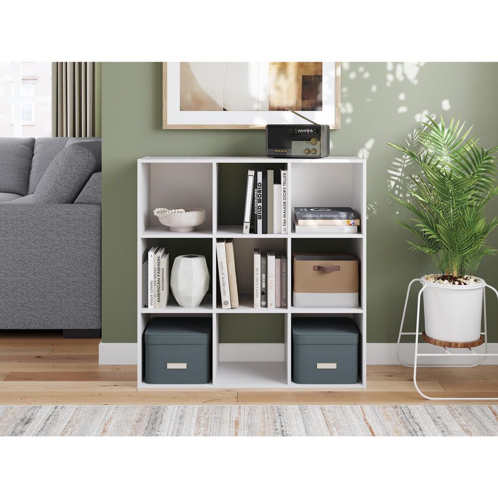 Ashley Onita 9-Cube Organizer in White, , large