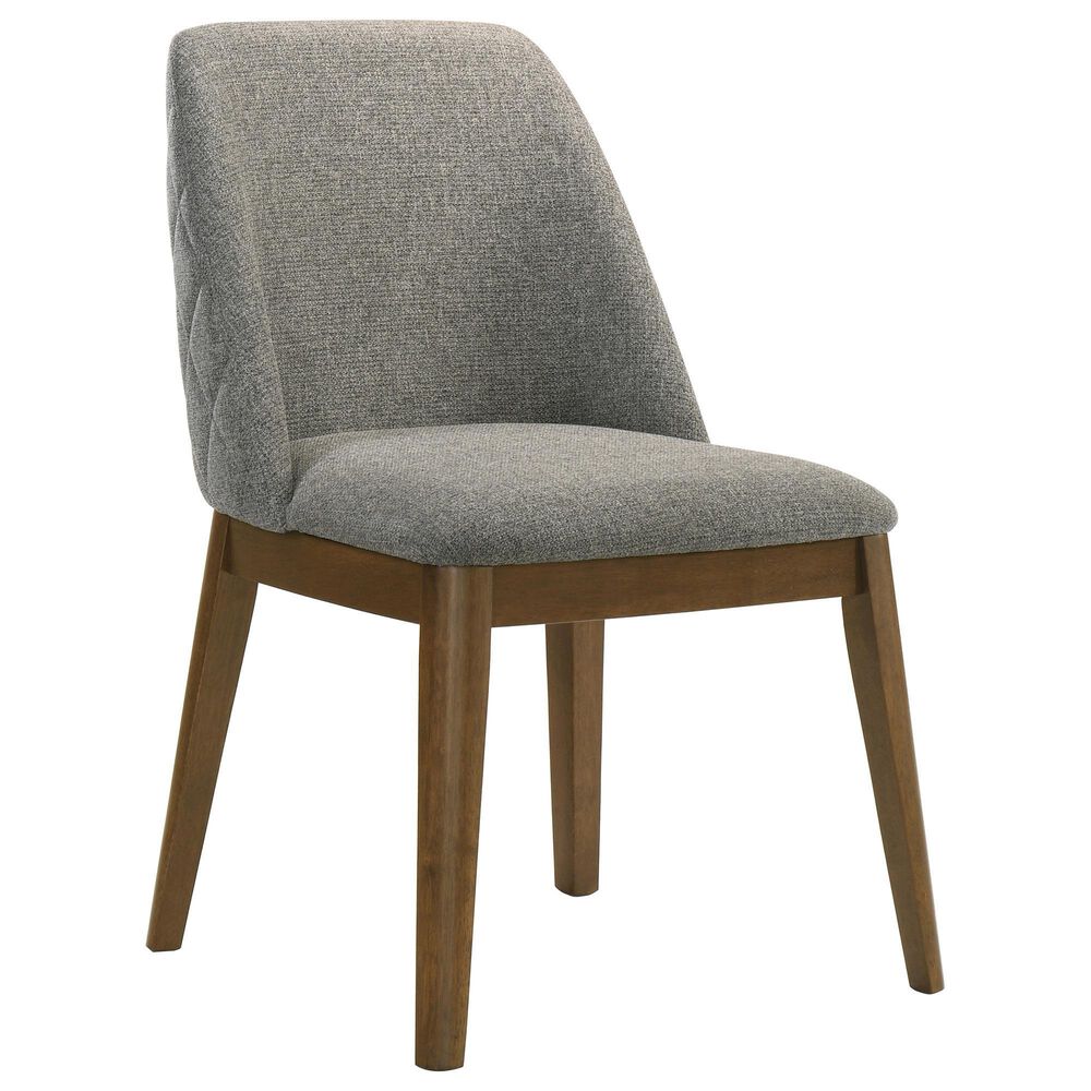 Coaster Franklin Side Chair with Grey Cushion in Dark Brown, , large
