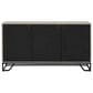 Bassett Mirror Company Ripple Effect 3-Door Server in Smokey Mocha and High Gloss Black, , large