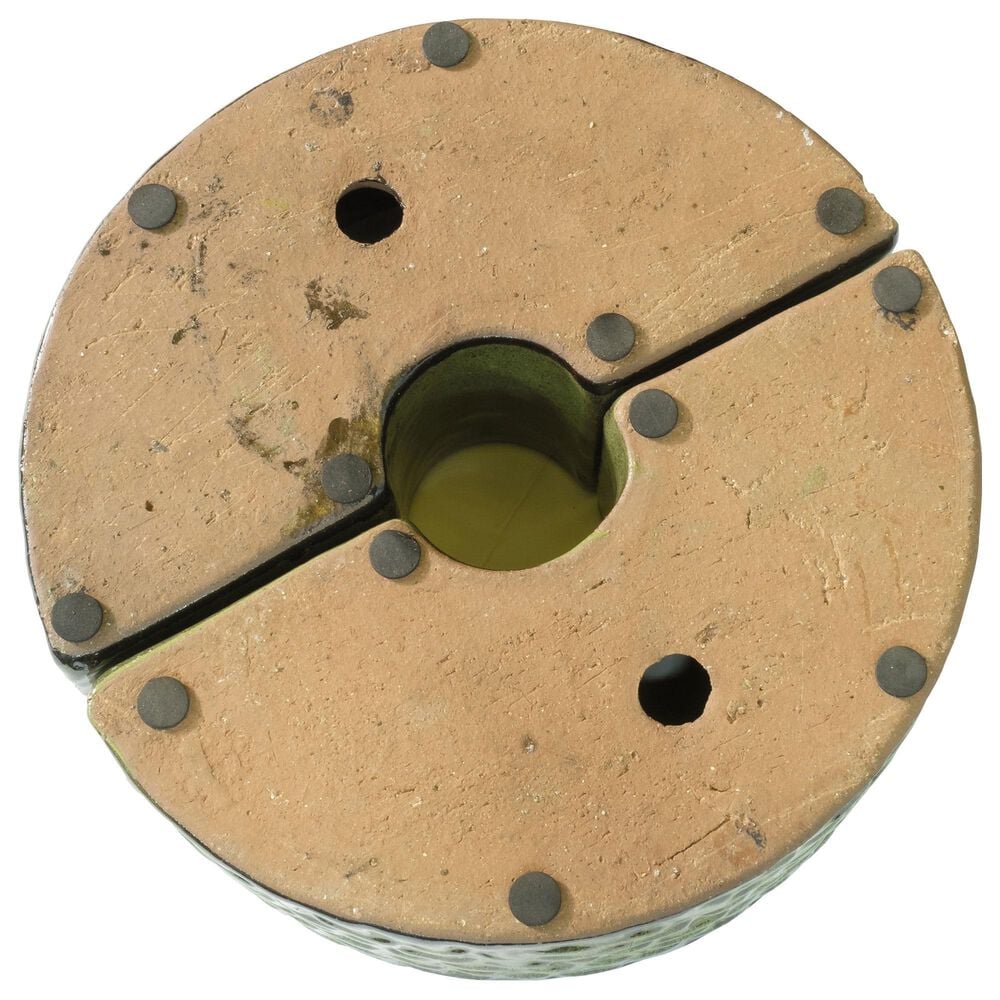 Alfresco Home Cobblestone Umbrella Patio Planter in Island Green &#40;Set of 2&#41;, , large