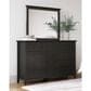 Urban Home Grace Dresser Mirror in Raven Black, , large