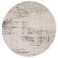 Nourison Rush 8" Round Ivory and Beige Area Rug, , large
