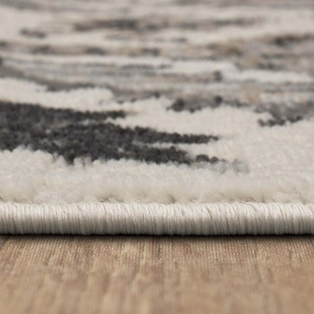 Karastan Cleo R1076 5&#39; 3&quot; X 8&#39; Light Grey Area Rug, , large