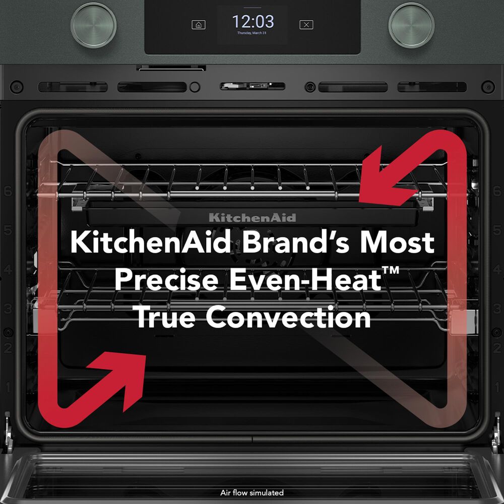 KitchenAid 2-Piece Kitchen Package with Juniper 30" Smart Double Wall Oven and Black 30" Electric Cooktop, , large