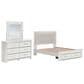 Ashley Zuraleus 3-Piece Queen Upholstered Storage Bedroom Set in Matte White, , large
