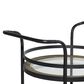 Maple and Jade 35" Bar Cart in Matte Black, Natural Brown and Clear, , large