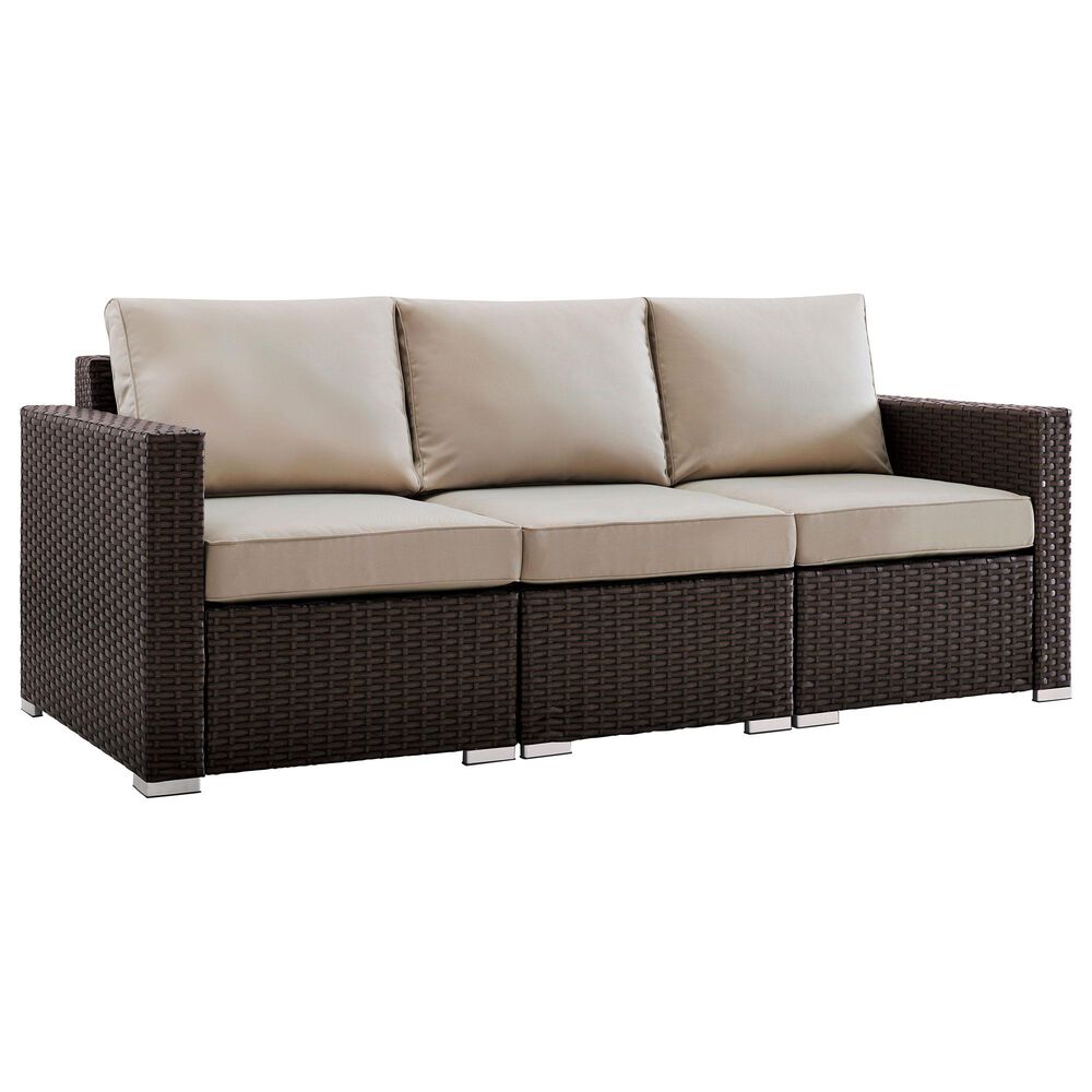 Accentric Approach Patio Sofa in Brown, , large