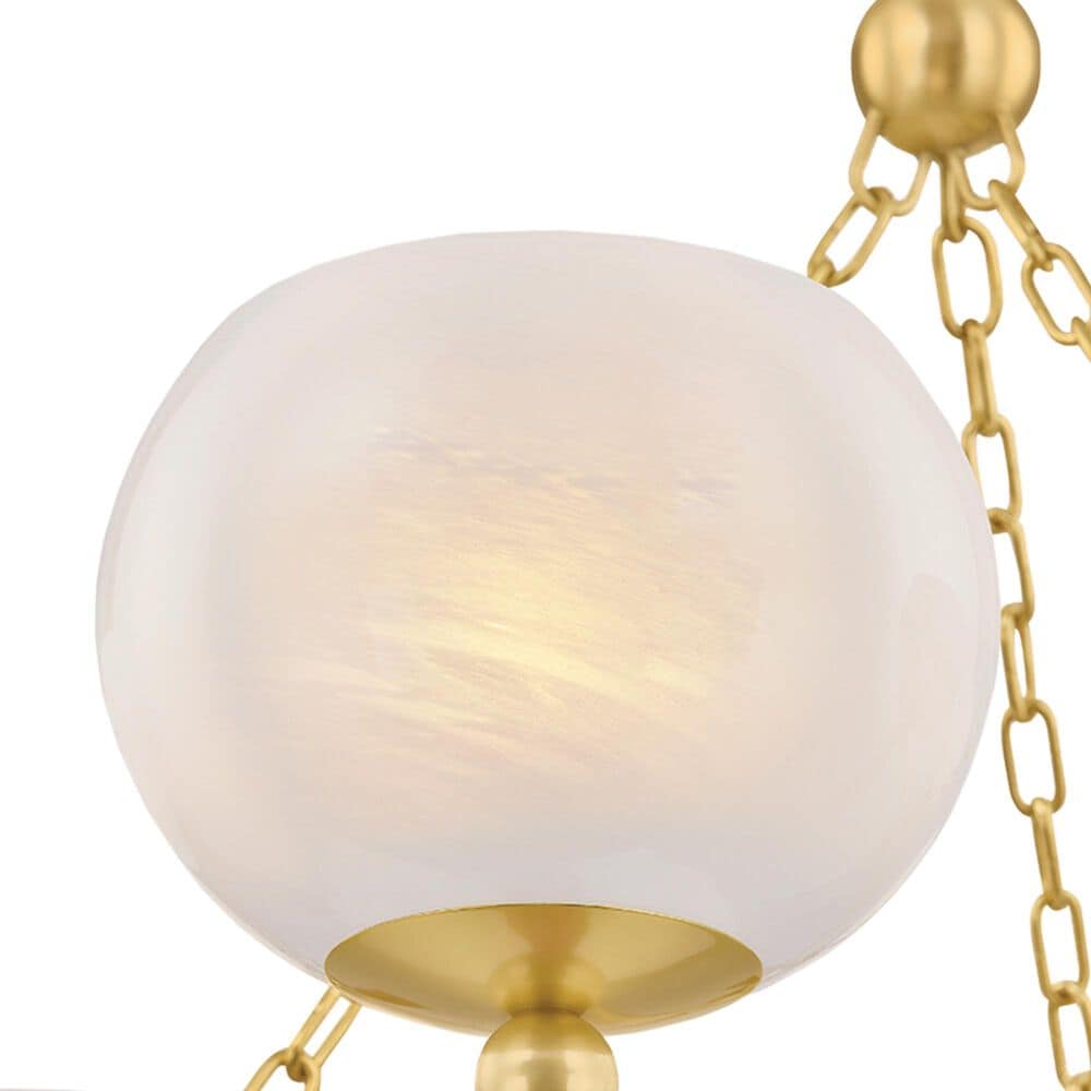 Mitzi Lighting Niya 6-Light Chandelier in Aged Brass, , large